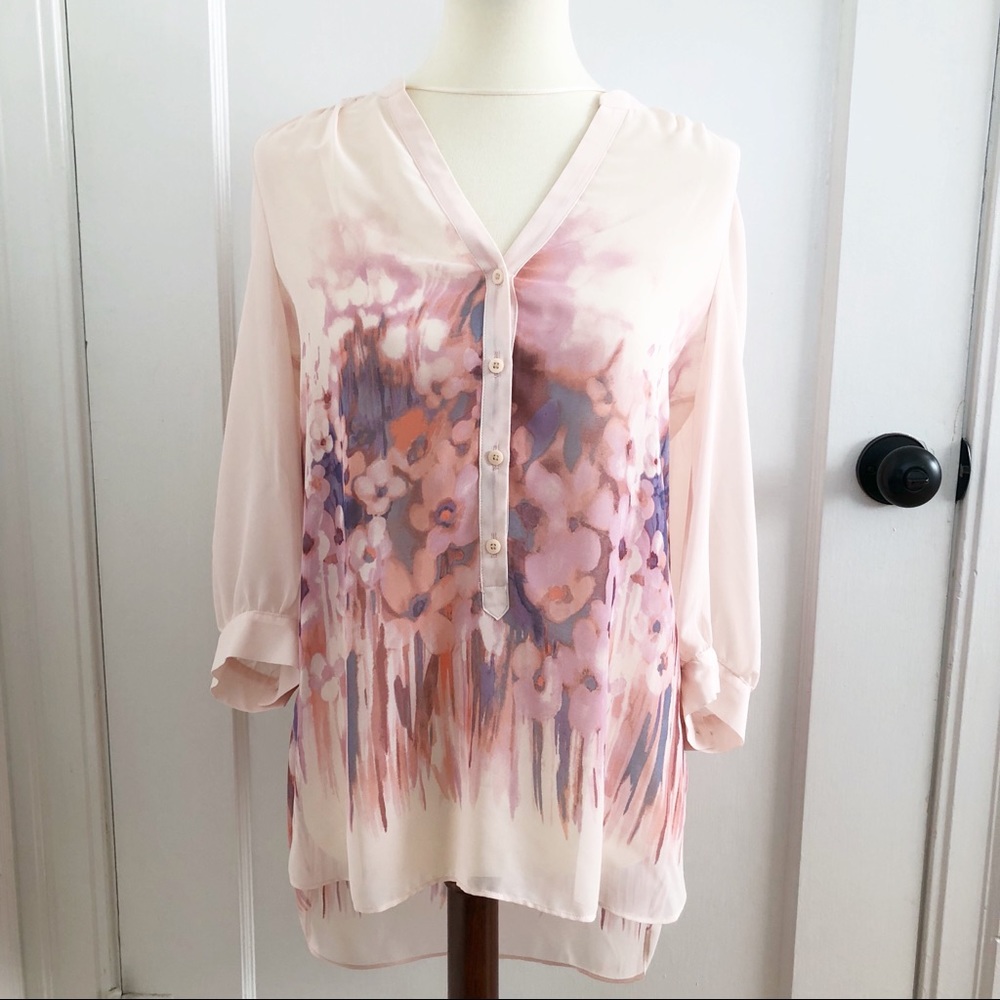 LAUREN CONRAD floral tunic top